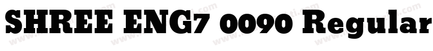 SHREE ENG7 0090 Regular字体转换